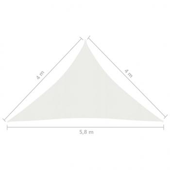 Sonnensegel 160 g/m² Weiß 4x4x5,8 m HDPE