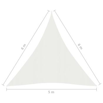 Sonnensegel 160 g/m² Weiß 5x6x6 m HDPE