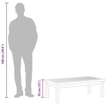Couchtisch 100x50x33 cm Massivholz Akazie