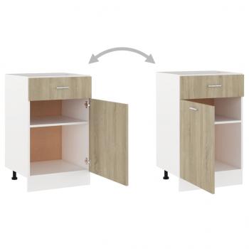 Schubunterschrank Sonoma-Eiche 50x46x81,5 cm Holzwerkstoff
