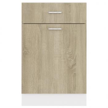 Schubunterschrank Sonoma-Eiche 50x46x81,5 cm Holzwerkstoff