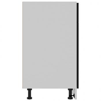 Schubunterschrank Schwarz 80x46x81,5 cm Holzwerkstoff