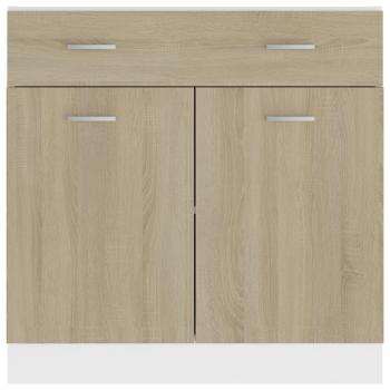 Schubunterschrank Sonoma-Eiche 80x46x81,5 cm Holzwerkstoff