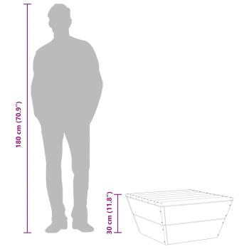 Gartentisch 60x60x30 cm Imprägniertes Fichtenholz  