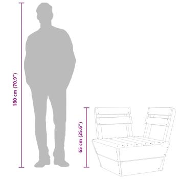 Modulares Palettensofa Eckteil Imprägniertes Fichtenholz