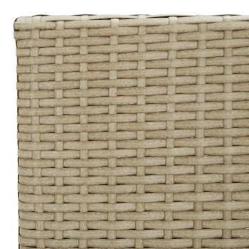 3-tlg. Garten-Essgruppe Beige Poly Rattan und Glas