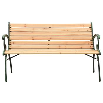 Gartenbank 123 cm Gusseisen und Massivholz Tanne