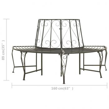 Baumbank Halbrund 160 cm Stahl