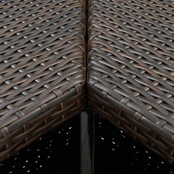 Eck-Bartisch Braun 100x50x105 cm Poly Rattan  