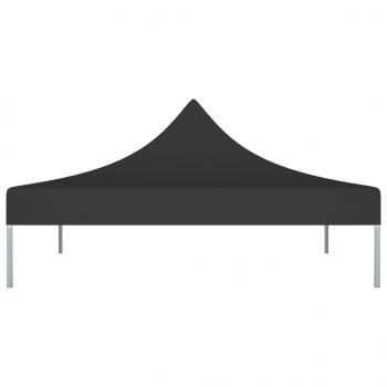 Partyzelt-Dach 3x3 m Schwarz 270 g/m²
