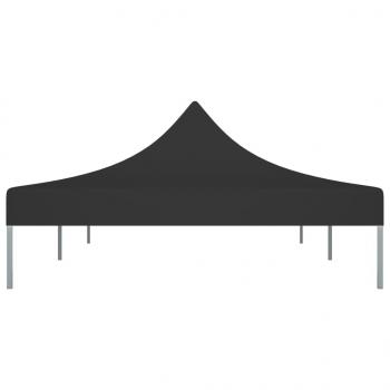 Partyzelt-Dach 6x3 m Schwarz 270 g/m²