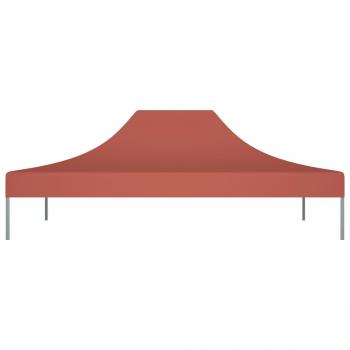 Partyzelt-Dach 4x3 m Terrakotta-Rot 270 g/m²