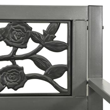 Gartenbank 125 cm Stahl Grau