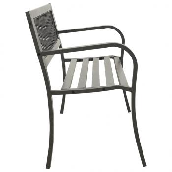 Gartenbank 125 cm Stahl Grau