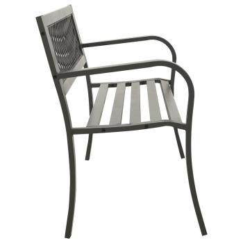 Gartenbank 125 cm Stahl Grau