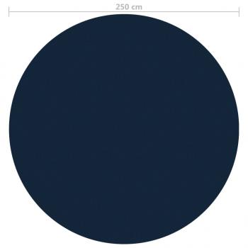 Treibende Pool-Solarplane PE 250 cm Schwarz und Blau