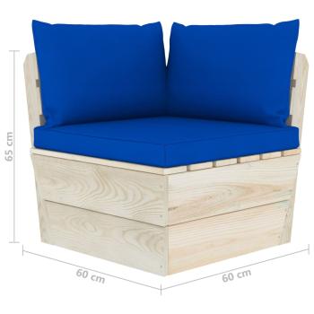 Garten-Paletten-Ecksofa mit Kissen Imprägniertes Fichtenholz