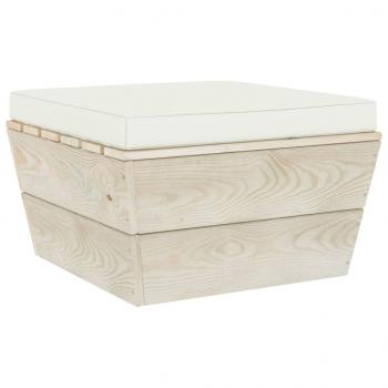 Garten-Paletten-Hocker mit Kissen Imprägniertes Fichtenholz 