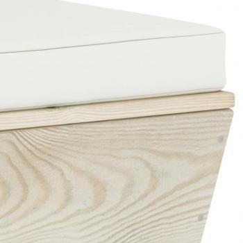 Garten-Paletten-Hocker mit Kissen Imprägniertes Fichtenholz 
