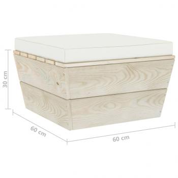 Garten-Paletten-Hocker mit Kissen Imprägniertes Fichtenholz 