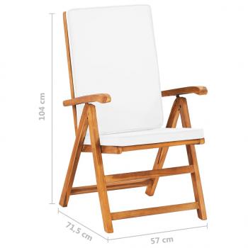 7-tlg. Garten-Essgruppe mit Kissen Massivholz Teak