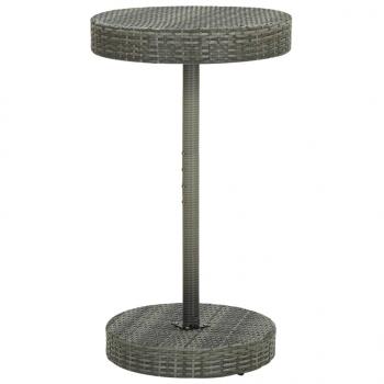 ARDEBO.de - Gartentisch Grau 60,5x106 cm Poly Rattan