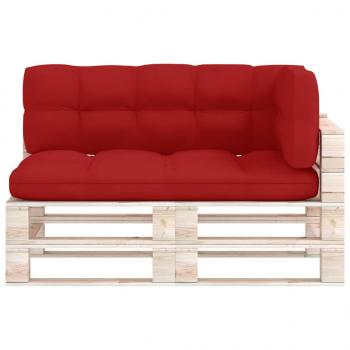 Palettenkissen 3-tlg. Rot Stoff