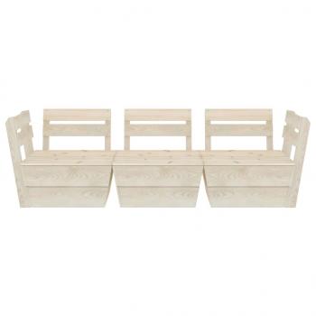Garten-Palettensofa 3-Sitzer Imprägniertes Fichtenholz 