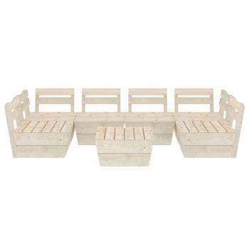 7-tlg. Garten-Paletten-Lounge-Set Imprägniertes Fichtenholz