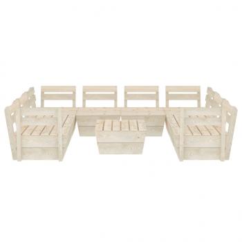 9-tlg. Garten-Paletten-Lounge-Set Imprägniertes Fichtenholz