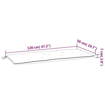ARDEBO.de - Gartenbank-Auflage Beige 120x50x7 cm Oxford-Gewebe