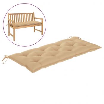 Gartenbank-Auflage Beige 120x50x7 cm Oxford-Gewebe