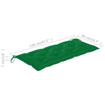 Gartenbank-Auflage Grün 120x50x7 cm Oxford-Gewebe
