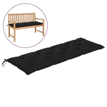 ARDEBO.de - Gartenbank-Auflage Schwarz 150x50x7 cm Oxford-Gewebe