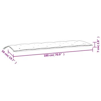 ARDEBO.de - Gartenbank-Auflage Taupe 180x50x7 cm Oxford-Gewebe