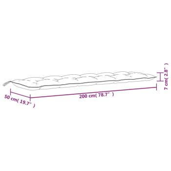 ARDEBO.de - Gartenbank-Auflage Weinrot 200x50x7 cm Oxford-Gewebe