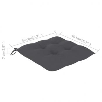Stuhlkissen 6 Stk. Anthrazit 40x40x7 cm Oxford-Gewebe