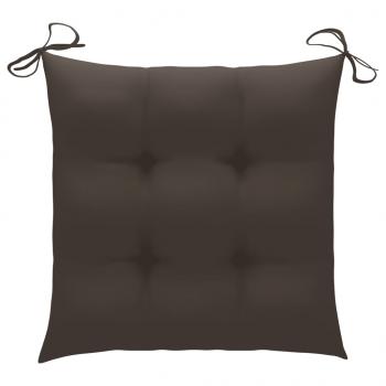 Stuhlkissen 4 Stk. Taupe 50x50x7 cm Oxford-Gewebe