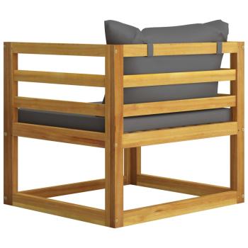 8-tlg. Garten-Lounge-Set mit Auflagen Massivholz Akazie