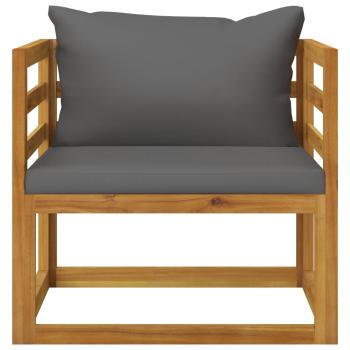 8-tlg. Garten-Lounge-Set mit Auflagen Massivholz Akazie
