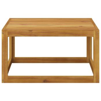 4-tlg. Garten-Lounge-Set mit Auflagen Creme Massivholz Akazie