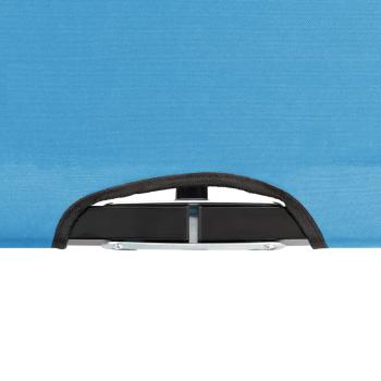 Doppelliege Klappbar Blau Stahl