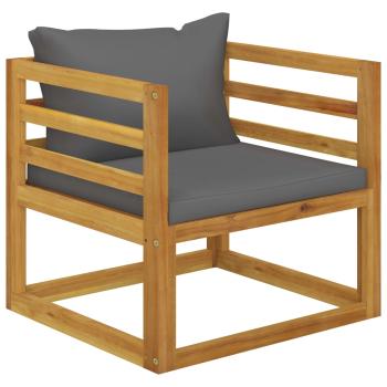 10-tlg. Garten-Lounge-Set mit Auflagen Massivholz Akazie