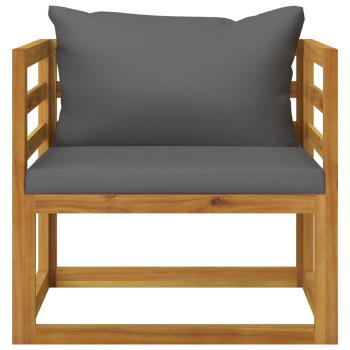 10-tlg. Garten-Lounge-Set mit Auflagen Massivholz Akazie