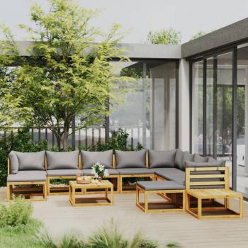 ARDEBO.de - 12-tlg. Garten-Lounge-Set mit Auflagen Massivholz Akazie