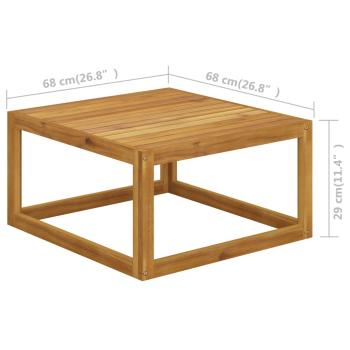 4-tlg. Garten-Lounge-Set mit Auflagen Massivholz Akazie