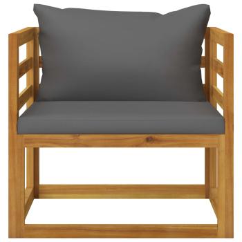 7-tlg. Garten-Lounge-Set mit Auflagen Massivholz Akazie