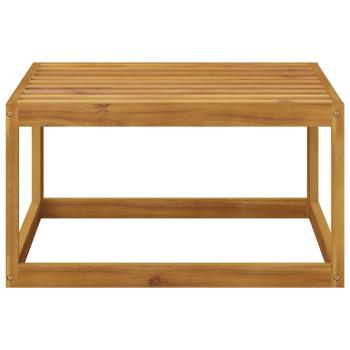 6-tlg. Garten-Lounge-Set mit Auflagen Creme Massivholz Akazie