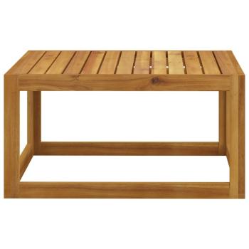 4-tlg. Garten-Lounge-Set mit Auflagen Creme Massivholz Akazie