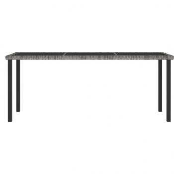 9-tlg. Garten-Essgruppe Poly Rattan Grau